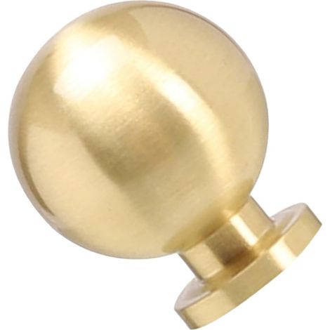 Bouton de Meuble en Laiton Doré Rond, Poignée pour Tiroirs de Commode, Design Moderne et Élégant, Facile à Utiliser, Cuisine et Chambre (1/5)
