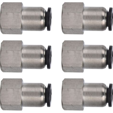 Raccord Pneumatique Droit Femelle, Connecteur Rapide pour Tuyau d'Air 10-02