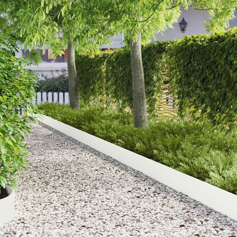 Teenpull – Raseneinfassung 30 pcs 103 x 20 cm Stahl Weiß (1/5)