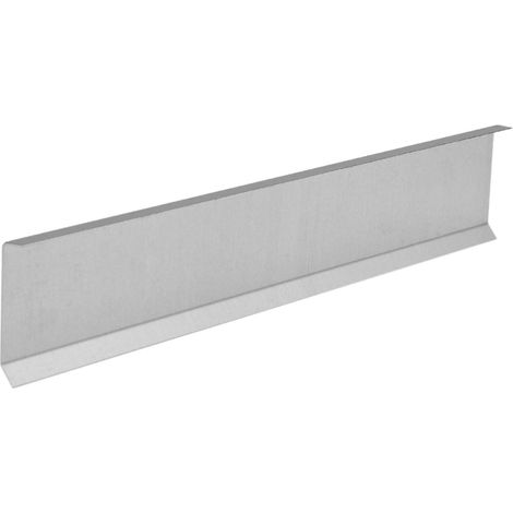 Kappleiste Wandanschlussprofil aus Aluminium 200cm, 1 Stück Silber Winkelblech, Alublech für fachgerechte Dachentwässerung, Made in Germany