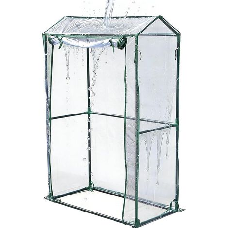 Bâche de serre en PVC transparent - respirante - pliable - imperméable - (1/5)