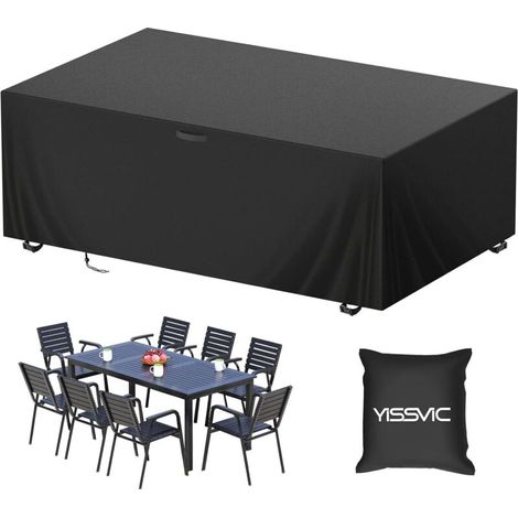 Schutzhülle für Gartenmöbel 180 x 120 x 74 cm, 420D Oxford-Gewebe, wasserdicht, winddicht, regendicht, UV-beständig und reißfest. (1/4)