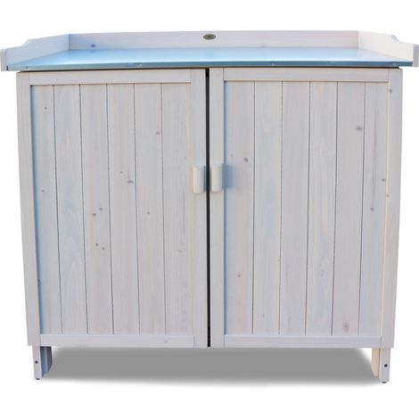 HABAU Gartentisch ""Lino"" mit Unterschrank, Grau, 98 x 48 x 95 cm (1/5)