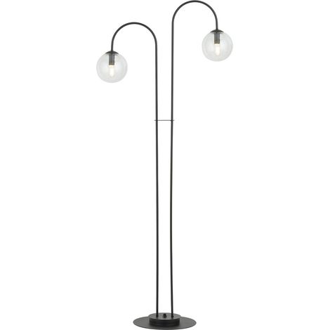 Lampadaire arc ARCHI Emibig noir verre transparent 2xE14 (1/4)