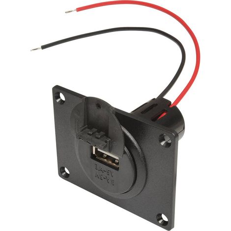 ProCar Presa Power da incasso USB con piastra di montaggio e coperchio Portata massima corrente=3 A Adatto per (dettagl (1/2)
