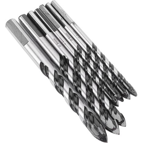 7-teiliges Spiralbohrer-Set, multifunktionaler dreieckiger Spiralbohrer aus schwarzem Hartmetall (1/5)