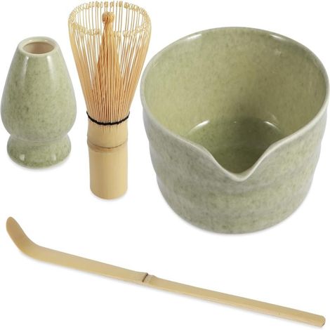 Juego de té artesanal ZenMatcha: batidor de bambú, cepillo y set para la ceremonia del matcha. (1/5)