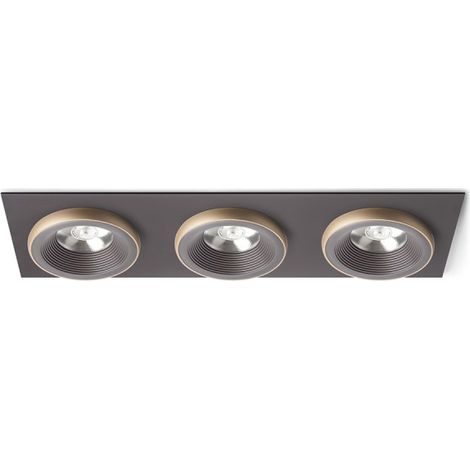 Einbauleuchte SHARM SQ III braun/gold perlig 230V LED 3x10W 24° 3000K