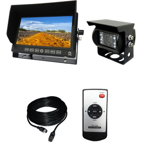 Kit Caméra Recul Roxol 7'' Moniteur 7'' 3 Entrées, Alimentation 10-32v - Roxol Bostik
