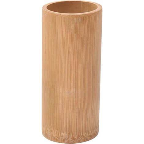 1 porte baguettes en bambou avec égouttoir pour rangement des ustensiles de cuisine 16 x 8,5 x 7,5 cm couleur bois naturel (1/5)