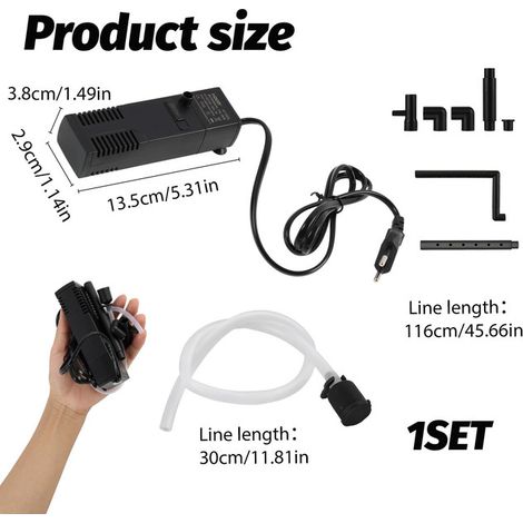 Filtre Interne pour Aquarium Pompe Submersible Silencieuse avec Barre de Pluie et Diffuseur d'Oxygène pour Prise d'Eau Aquariophilie