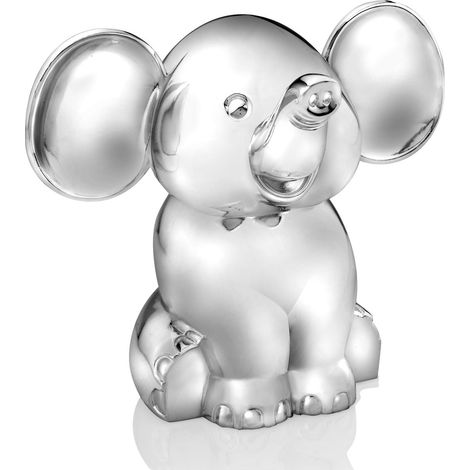 Salvadanaio in argento per bambini, elegante, ideale come regalo, a forma di elefante Dimensioni: 110x136x42 mm Codice articolo: ZV6035261
