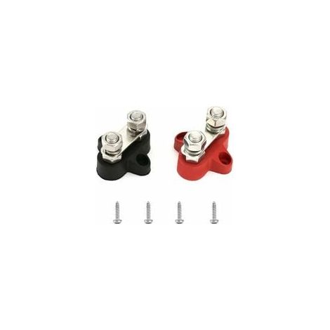 Battery Terminal Block - M8 - 12V to 48V DC - 200A - for Boat Truck RV Marine Automotive - 2 pcs