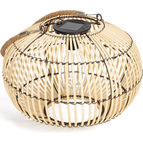 LED Tischlampe Außen Solar aus Bambus Sipur Natürlich (1/5)