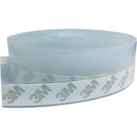 Joint d'Etanchéité - Bande Adhésive pour Bas de Porte - Anti-Froid Anti-Poussière Anti-Insectes - 10 m × 3,5 cm - Silicone (1/5)