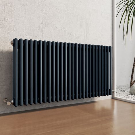 Heilmetz Traditional Radiator Central Heating Rads 2 Column Horizontal 600 × 1190mm Anthracite (1/5)