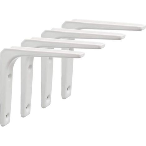Équerre de fixation murale 100mm x 100mm – Acier haute qualité avec peinture antirouille – Lot de 4 équerres charge lourde pour déco industrielle (1/5)