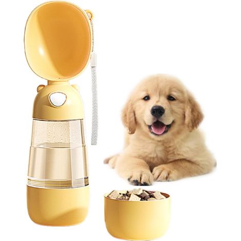 2-in-1 Hunde-Trinkflasche mit integriertem Napf, tragbarer Wasserspender für Hunde, Outdoor-Trinkflasche, geeignet für Welpen, Katzen und andere Haustiere, unverzichtbar für Reisen, Spaziergänge und W (1/5)