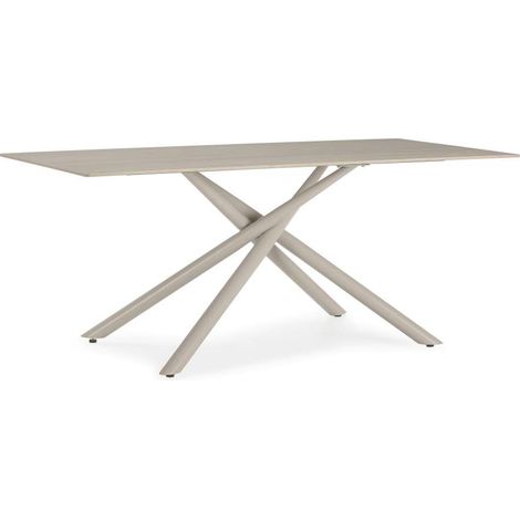Mesa para comedor fija Md-Hector acabado crema, 180cm(ancho) 76cm(altura) 90cm(fondo). (1/5)