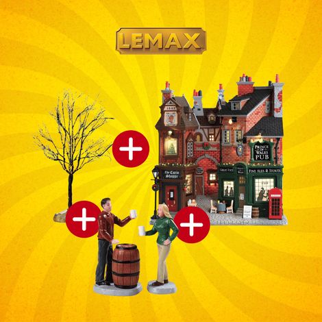OFFERTA LEMAX GENERAL - ENGLISH LANE + CHEERS + BUTTERNUT TREE (1/4)