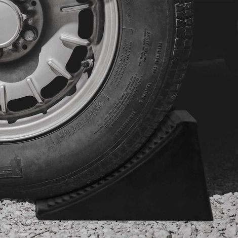 Cales de roue 4 pcs 16x9x9 cm Caoutchouc (1/5)