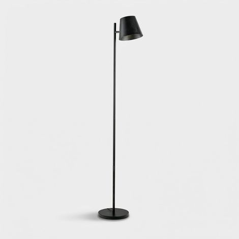 Moderne Stehlampe Anabel mit lackiertem Metallgestell - Grau