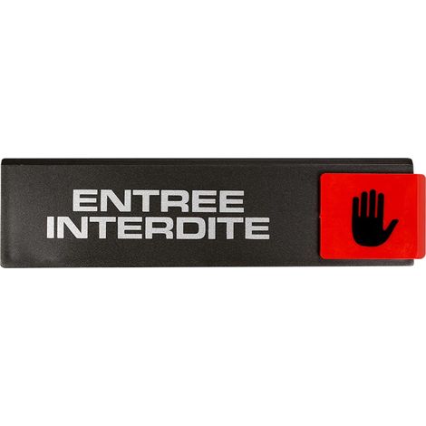 Plaque de porte Entrée interdite - Europe design 175x45mm - 4260181