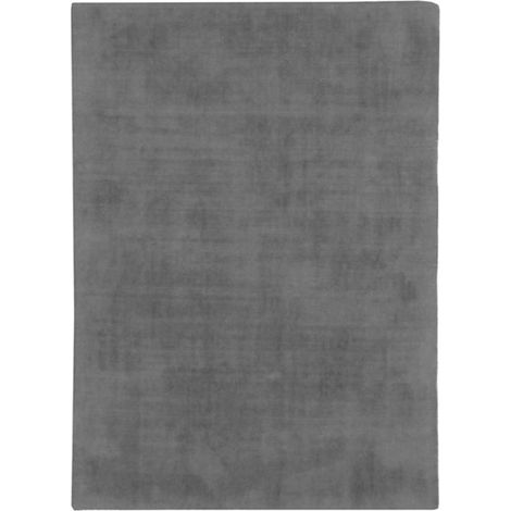SANTAL - Tapis salon aspect velours gris 120x170 (1/4)