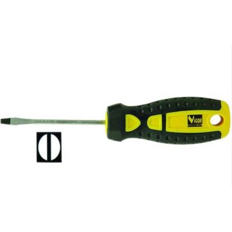 VIGOR - CACCIAVITE A TAGLIO IN ACCIAIO CROMO VANADIO -  5X100MM