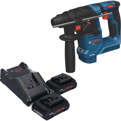 Marteau perforateur sans fil Bosch GBH 18V-18 Professional 18 V 1,5 J SDS plus Brushless + 2 batteries ProCORE 4,0 Ah + chargeur (1/5)