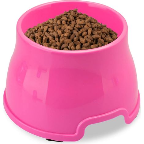 Gamelle pour Chien à Longues Oreilles - Gamelle surélevée pour Nourriture et Eau - Grande gamelle antidérapante - Gamelle surélevée pour Chiens de Petite, Moyenne et Grande Taille (M, Rose)