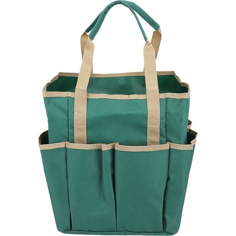 Grand sac fourre-tout portable en toile Oxford avec de multiples poches pour ranger outils de jardinage, fournitures scolaires (1/5)