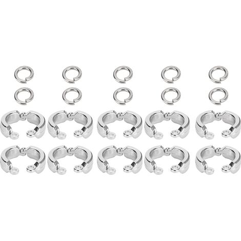 10 anneaux pour pattes de perroquets, accessoires d'entraînement à la mouche en extérieur avec clip d'ouverture 12 (1/5)