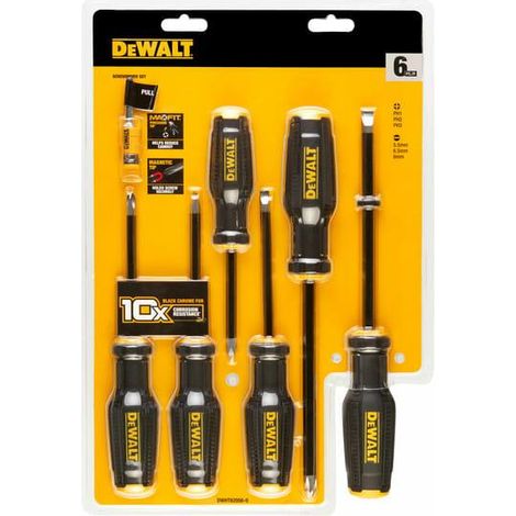 DeWALT - Juego de destornilladores FULLFIT - planos y PH 6 piezas DWHT62056-0