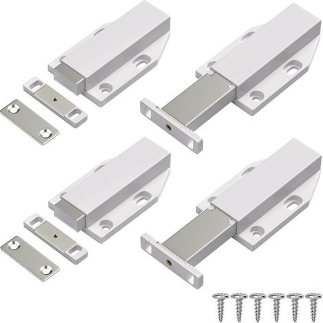 4 Pièces Push Open Poussoir Porte Placard Aimant Fermeture pour Armoire Tiroir Systeme Loquet Magnetique Verrou Poussoir Porte Amortisseur Pour La Porte de Placard (1/5)