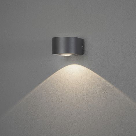 Konstsmide Gela Applique murale d'extérieur moderne gris foncé 6W LED, IP54 (1/3)