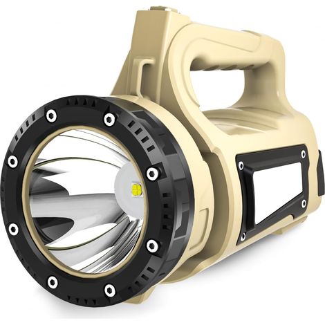 Lampe Torche LED Ultra Puissante Rechargeable, Lampe de Poche Rechargeable 4800mAh, 1500LM, Portée de 500m, 5 Modes d'éclairage, IPX4, Ultra-portable pour Camping, Vélo, Randonnée
