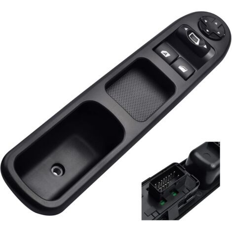 Levé Vitre Avant Gauche Drive CÔTÉ Vitre Électrique Interrupteur Principal 6554.QC, Interrupteur de Lève-Vitre Compatible pour Peugeot 207 (1/4)