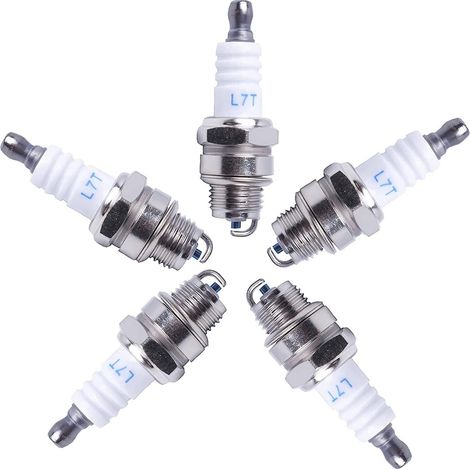 Bougie d'allumage L7T universelle 5 pièces, remplacement pour moteur 2 temps, 49cc, bougies de rechange tout-terrain, petites bougies moto, pack de 5 (1/3)