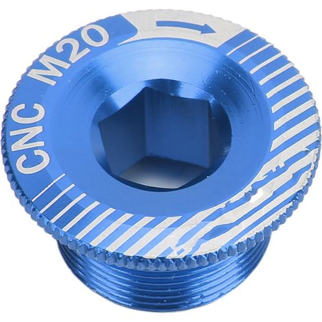 Vis de serrage pour manivelle vélo M20 en aluminium, boulons de pédalier bleus (1/5)