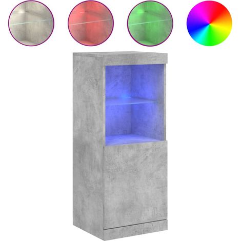 Maison Exclusive - Aparador con luces LED gris hormigón 41x37x100 (1/5)