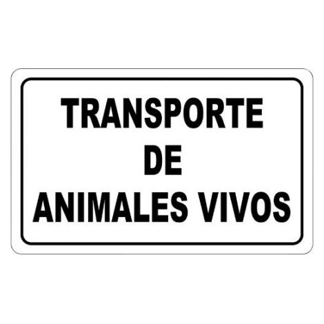 Transportplakat für lebende Tiere 30x21 cm.