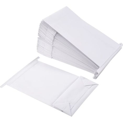 50 bolsas blancas para vómito, bolsas desechables para náuseas matutinas y resaca, bolsas de papel desechables