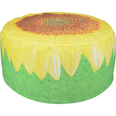 Pouf extérieur avec imprimé déco Tournesol (1/5)