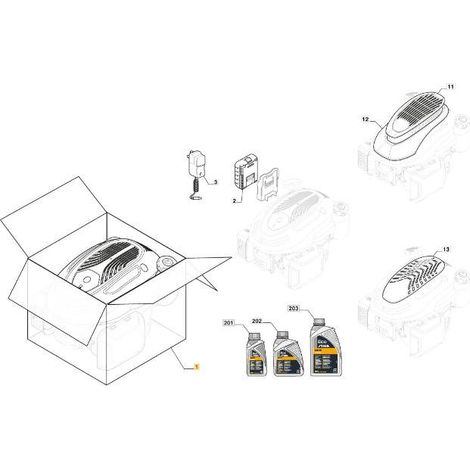 Motor completo para cortacésped STIGA WBE200LS COMBI TWINCLIP 118552525/0