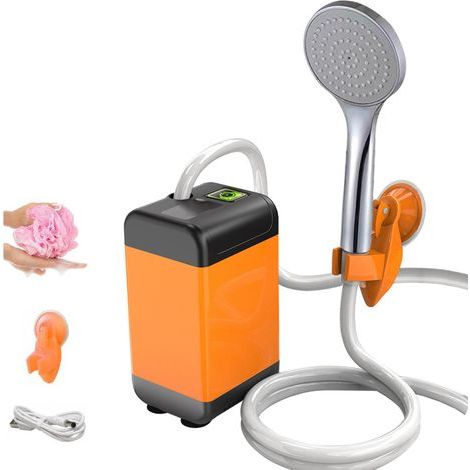 Pompa doccia professionale da campeggio per esterni con display digitale intelligente, elettrica, portatile – Alta resistenza, fai da te, officina, edilizia, installazione (1/5)
