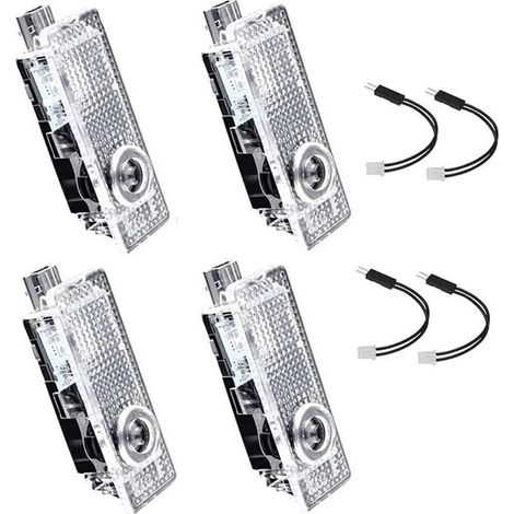 Projecteur de logo LED pour portière de voiture, lot de 4, éclairage d'accueil, compatible avec les séries 3/5/6/7/X1/X2/X3/X4/X5/X6/X7/Z/M/GT (1/4)