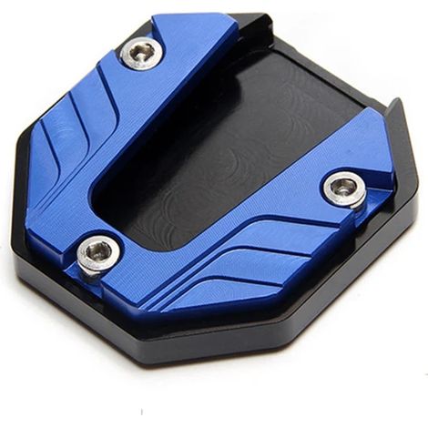(Bleu) Rallonge de béquille universelle pour scooter, moto et vélo, avec base en alliage élargie antidérapante et antidérapante. (1/4)
