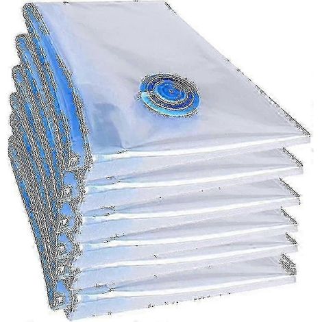 Ensemble de 6 sacs de rangement sous vide pour la literie, taille XXL, compatibles avec les couettes en duvet et le rangement des vêtements. (1/4)