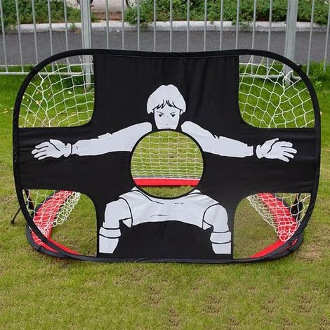 But de football pliable en nylon pour enfants et adultes, idéal pour les aires de jeux, les jardins, l'intérieur et l'extérieur (rouge). - couleur (1/5)